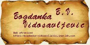 Bogdanka Vidosavljević vizit kartica